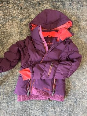Spyder Women's Purple and Pink Ski Jacket